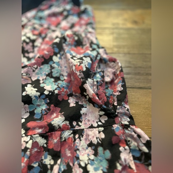 LUCKY BRAND | Women's Cotton Tiered Floral Sleeveless Mini Dress Lined | Size XS - Picture 9 of 12